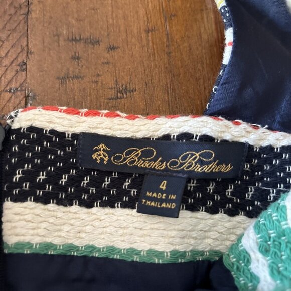 Brooks Brothers Heavy Striped Sleeveless Dress Size 4 Lined - Picture 5 of 8